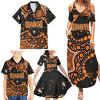 Personalized Greater Western Sydney Giants Family Matching Summer Maxi Dress and Hawaiian Shirt Aboriginal Pattern with Graffiti Style