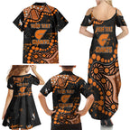 Personalized Greater Western Sydney Giants Family Matching Summer Maxi Dress and Hawaiian Shirt Aboriginal Pattern with Graffiti Style