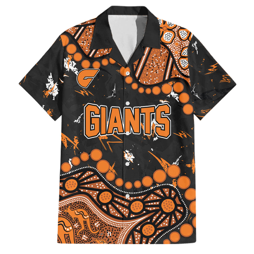 Personalized Greater Western Sydney Giants Family Matching Tank Maxi Dress and Hawaiian Shirt Aboriginal Pattern with Graffiti Style