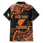 Personalized Greater Western Sydney Giants Family Matching Tank Maxi Dress and Hawaiian Shirt Aboriginal Pattern with Graffiti Style