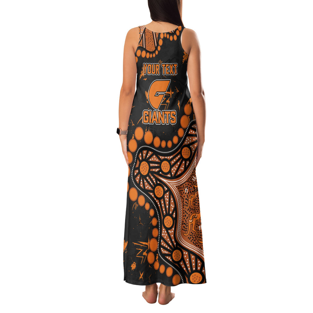 Personalized Greater Western Sydney Giants Family Matching Tank Maxi Dress and Hawaiian Shirt Aboriginal Pattern with Graffiti Style