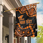 Personalized Greater Western Sydney Giants Garden Flag Aboriginal Pattern with Graffiti Style
