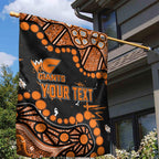 Personalized Greater Western Sydney Giants Garden Flag Aboriginal Pattern with Graffiti Style