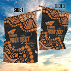 Personalized Greater Western Sydney Giants Garden Flag Aboriginal Pattern with Graffiti Style