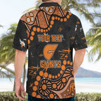 Personalized Greater Western Sydney Giants Hawaiian Shirt Aboriginal Pattern with Graffiti Style