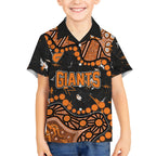 Personalized Greater Western Sydney Giants Hawaiian Shirt Aboriginal Pattern with Graffiti Style