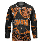 Personalized Greater Western Sydney Giants Hockey Jersey Aboriginal Pattern with Graffiti Style