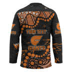Personalized Greater Western Sydney Giants Hockey Jersey Aboriginal Pattern with Graffiti Style