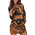 Personalized Greater Western Sydney Giants Hoodie Dress Aboriginal Pattern with Graffiti Style