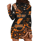 Personalized Greater Western Sydney Giants Hoodie Dress Aboriginal Pattern with Graffiti Style