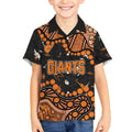 Personalized Greater Western Sydney Giants Kid Hawaiian Shirt Aboriginal Pattern with Graffiti Style