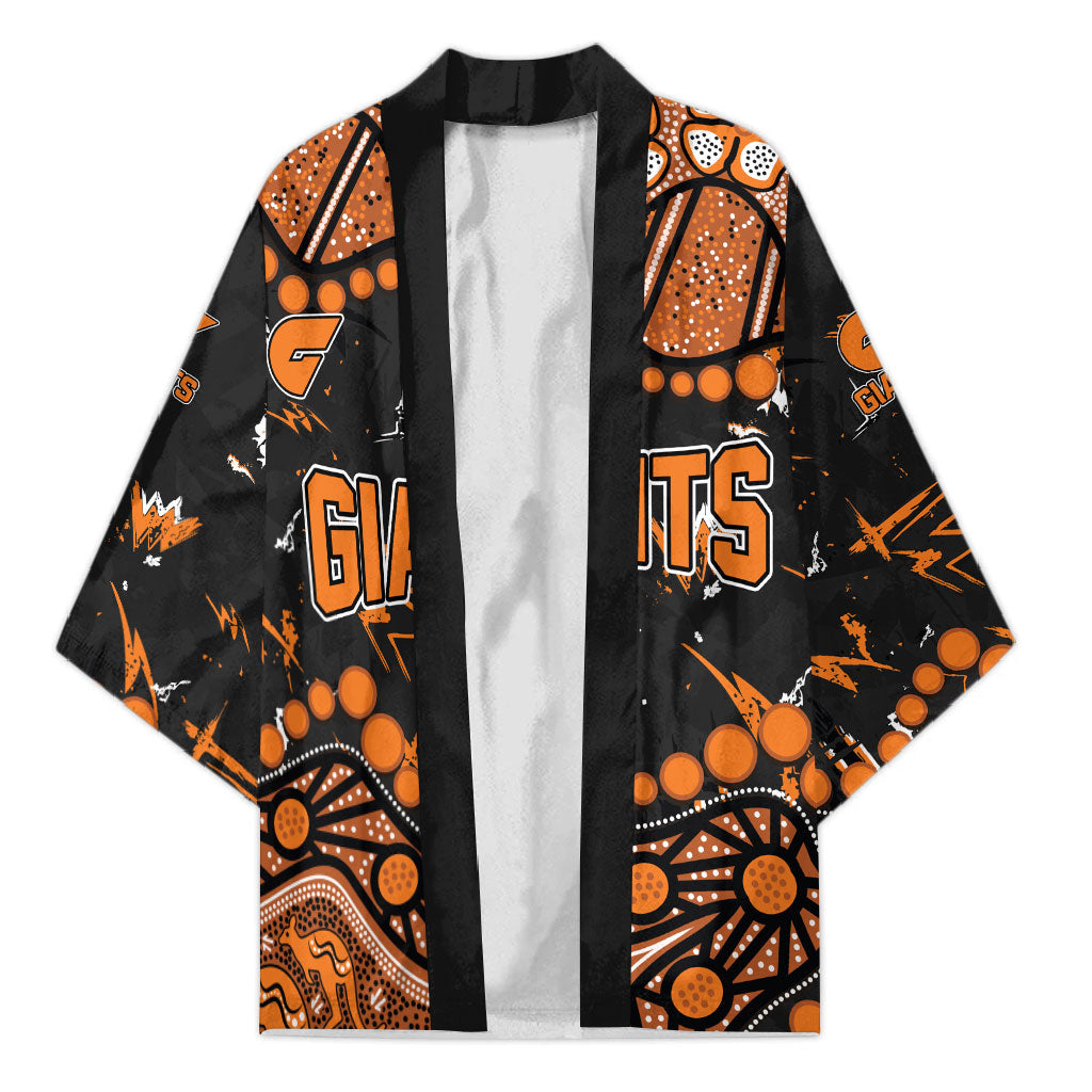 Personalized Greater Western Sydney Giants Kimono Aboriginal Pattern with Graffiti Style