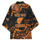 Personalized Greater Western Sydney Giants Kimono Aboriginal Pattern with Graffiti Style