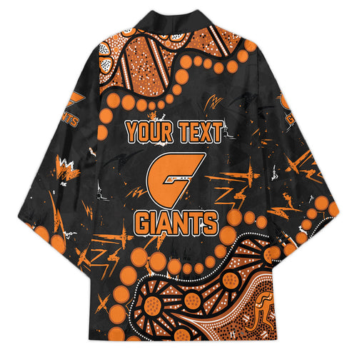 Personalized Greater Western Sydney Giants Kimono Aboriginal Pattern with Graffiti Style