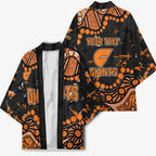 Personalized Greater Western Sydney Giants Kimono Aboriginal Pattern with Graffiti Style
