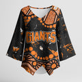 Personalized Greater Western Sydney Giants Kimono Sleeve Blouse Aboriginal Pattern with Graffiti Style