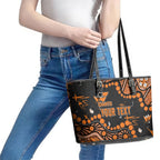Personalized Greater Western Sydney Giants Leather Tote Bag Aboriginal Pattern with Graffiti Style
