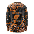 Personalized Greater Western Sydney Giants Long Sleeve Shirt Aboriginal Pattern with Graffiti Style