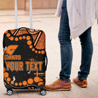Personalized Greater Western Sydney Giants Luggage Cover Aboriginal Pattern with Graffiti Style