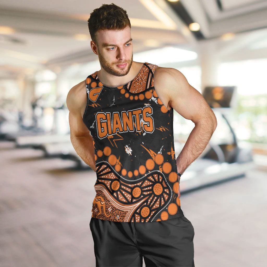 Personalized Greater Western Sydney Giants Men Tank Top Aboriginal Pattern with Graffiti Style