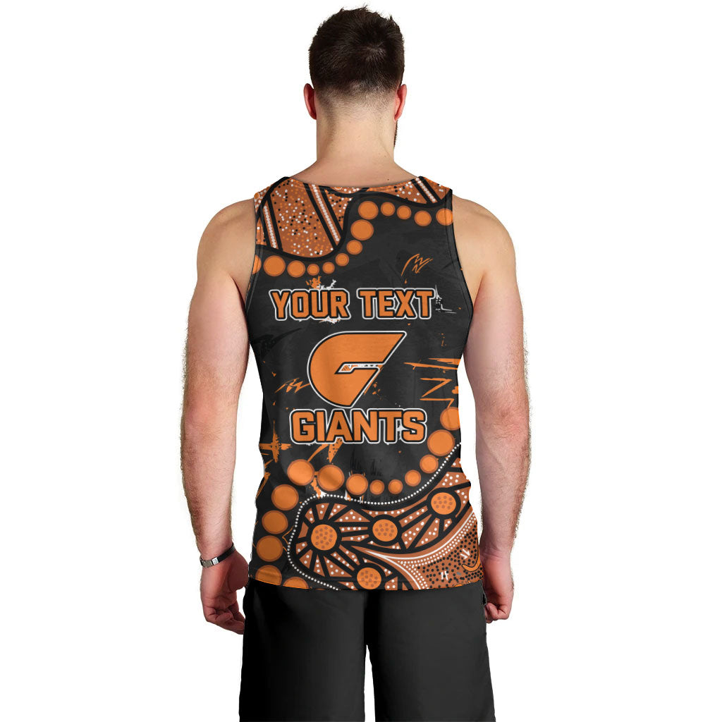Personalized Greater Western Sydney Giants Men Tank Top Aboriginal Pattern with Graffiti Style