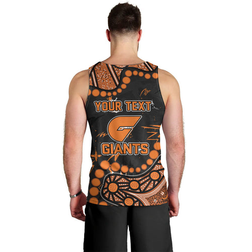 Personalized Greater Western Sydney Giants Men Tank Top Aboriginal Pattern with Graffiti Style