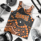 Personalized Greater Western Sydney Giants Men Tank Top Aboriginal Pattern with Graffiti Style