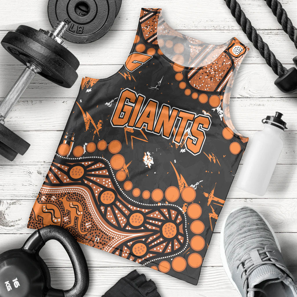 Personalized Greater Western Sydney Giants Men Tank Top Aboriginal Pattern with Graffiti Style