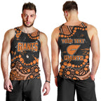 Personalized Greater Western Sydney Giants Men Tank Top Aboriginal Pattern with Graffiti Style