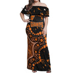 Personalized Greater Western Sydney Giants Off Shoulder Maxi Dress Aboriginal Pattern with Graffiti Style