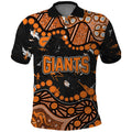 Personalized Greater Western Sydney Giants Polo Shirt Aboriginal Pattern with Graffiti Style