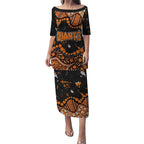 Personalized Greater Western Sydney Giants Puletasi Aboriginal Pattern with Graffiti Style