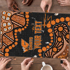 Personalized Greater Western Sydney Giants Puzzle Aboriginal Pattern with Graffiti Style