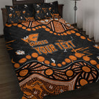 Personalized Greater Western Sydney Giants Quilt Bed Set Aboriginal Pattern with Graffiti Style