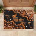 Personalized Greater Western Sydney Giants Rubber Doormat Aboriginal Pattern with Graffiti Style