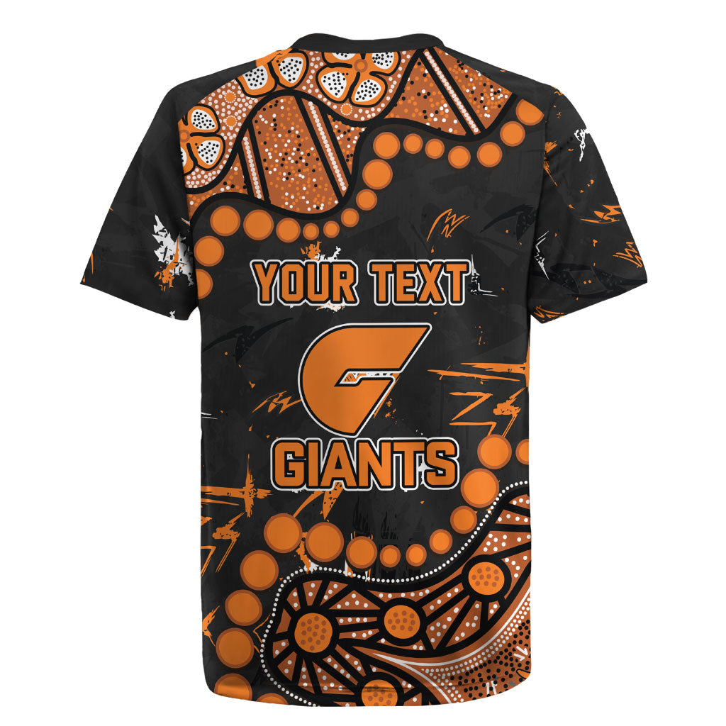 Personalized Greater Western Sydney Giants Rugby Jersey Aboriginal Pattern with Graffiti Style