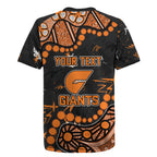 Personalized Greater Western Sydney Giants Rugby Jersey Aboriginal Pattern with Graffiti Style