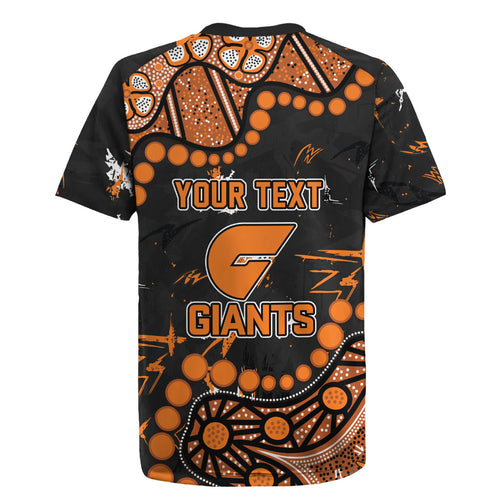 Personalized Greater Western Sydney Giants Rugby Jersey Aboriginal Pattern with Graffiti Style