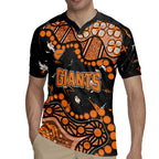 Personalized Greater Western Sydney Giants Rugby Jersey Aboriginal Pattern with Graffiti Style