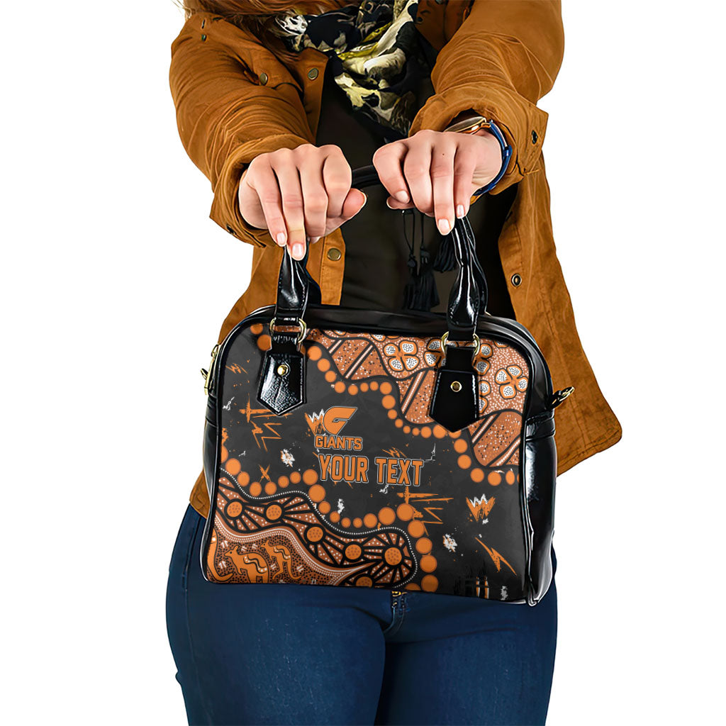 Personalized Greater Western Sydney Giants Shoulder Handbag Aboriginal Pattern with Graffiti Style