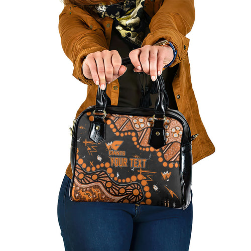 Personalized Greater Western Sydney Giants Shoulder Handbag Aboriginal Pattern with Graffiti Style