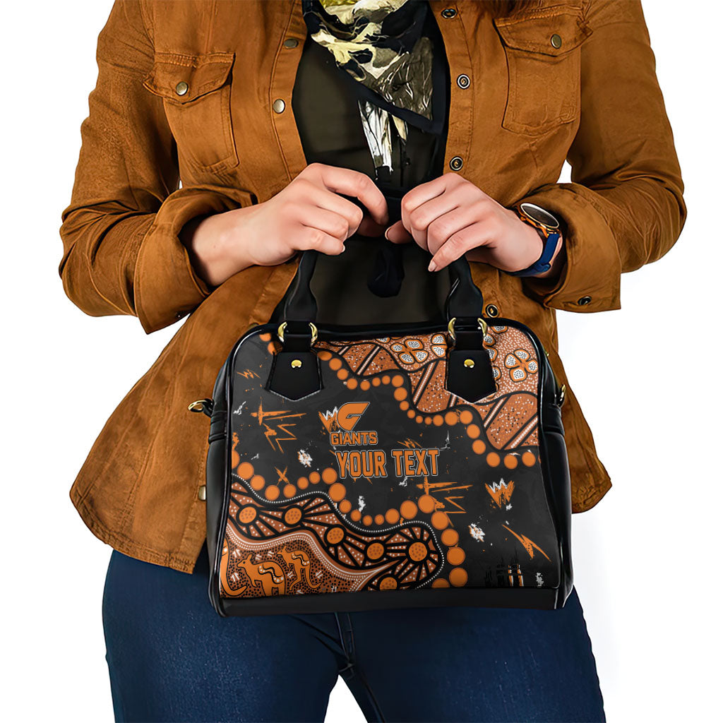 Personalized Greater Western Sydney Giants Shoulder Handbag Aboriginal Pattern with Graffiti Style