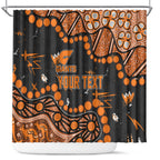 Personalized Greater Western Sydney Giants Shower Curtain Aboriginal Pattern with Graffiti Style