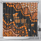 Personalized Greater Western Sydney Giants Shower Curtain Aboriginal Pattern with Graffiti Style
