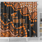 Personalized Greater Western Sydney Giants Shower Curtain Aboriginal Pattern with Graffiti Style