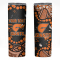 Personalized Greater Western Sydney Giants Skinny Tumbler Aboriginal Pattern with Graffiti Style