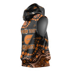 Personalized Greater Western Sydney Giants Sleeveless Hoodie Aboriginal Pattern with Graffiti Style