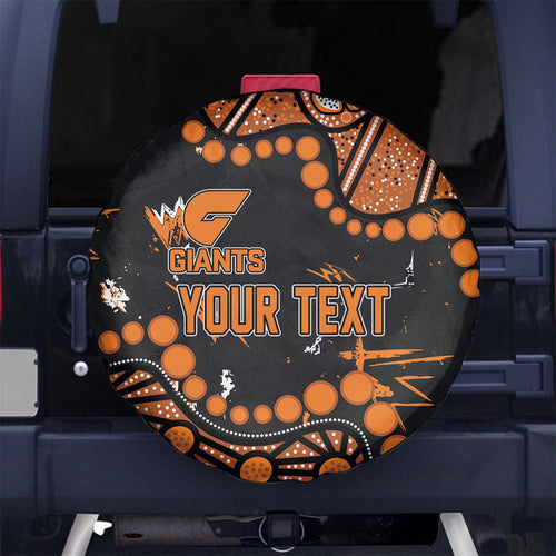 Personalized Greater Western Sydney Giants Spare Tire Cover Aboriginal Pattern with Graffiti Style