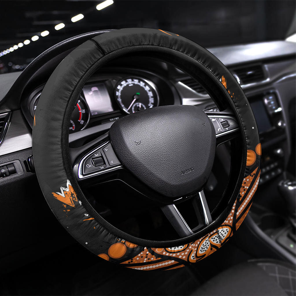 Greater Western Sydney Giants Steering Wheel Cover Aboriginal Pattern with Graffiti Style