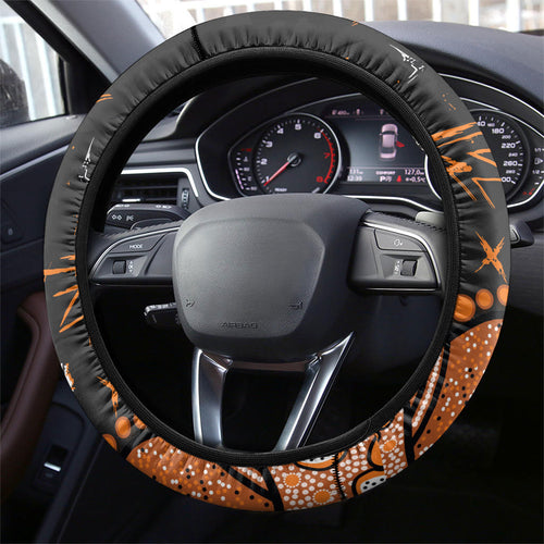 Greater Western Sydney Giants Steering Wheel Cover Aboriginal Pattern with Graffiti Style